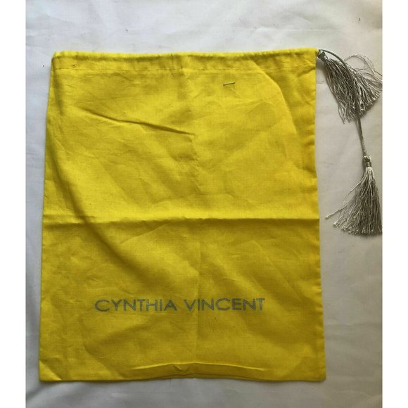 Cynthia Vincent DustBag Yellow 13.5" x 11.2" - Picture 1 of 6